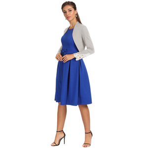 Robe en coton à manches longues, détail en Crochet pour femmes, tissu décoratif, ouvert, printemps, OEM, - Product Image 5