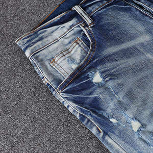 Pantalones Vaqueros de Mezclilla para Hombre, Corte Recto, Estilo Dulce, Acabado Lavado, Material de Algodón/Spandex, MOQ Bajo, Personalizables - Product Image 4