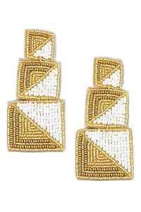 Boucles d'oreilles classiques colorées faites à la main perle de rocaille parfaite idée cadeau pour femmes bijoux de charme pour les fêtes - Product Image 6