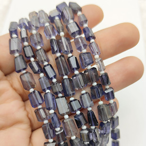 Increíbles pepitas de piedras preciosas de iolita natural, hebras de cuentas sueltas, hebras de cuentas de pepitas de piedra natal - Product Image 6