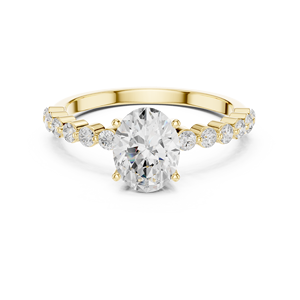 14K oro solitario anillo mujer boda joyería - Product Image 5