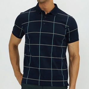 Alta calidad 100% algodón hombres para Polo diseño personalizado a rayas Slim Fit antiarrugas Casual proveedor de fábrica - Product Image 1