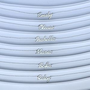 Fabricante indio plata personalizada cualquier nombre collar fuente personalizada Acero inoxidable hip hop colgante cadena regalo para niñas Niño - Product Image 4