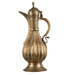 เหยือกทองแดงสลักลายหรูหรา สไตล์วินเทจตะวันออกกลาง สำหรับชงชา ขายส่ง งานฝีมือโลหะ สำหรับของขวัญและของที่ระลึก ตกแต่งบ้าน - Product Image 2