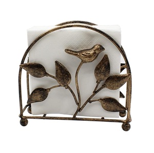 Stainless Steel Fancy Home Decoration <b>Desktop</b> Stainless Steel Napkin Holder Napkin Holder Tissue Holder With Punching Design - Product Image 6