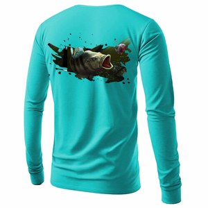 Camiseta de pesca para hombre hecha a medida de calidad superior 100% poliéster protección UV ropa OEM para ropa deportiva de entrenamiento - Product Image 3