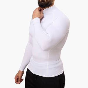 Camiseta de Compresión Deportiva para Hombre, de Alta Calidad, Ligera, Transpirable, de Manga Larga, Protección UV, Venta al Por Mayor Personalizada - Product Image 3