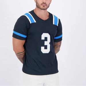 Camiseta deportiva de fútbol americano para hombre de talla grande al por mayor, transpirable, talla grande con nombre de equipo personalizado, manga corta - Product Image 2