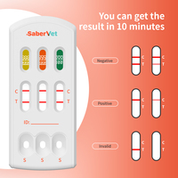 Kit de test rapide combiné CDV CPV ICH Ab pour la détection des anticorps de la maladie de Carré, du parvovirus et de l'hépatite infectieuse chez le chien – Test sanguin vétérinaire pour animaux de compagnie