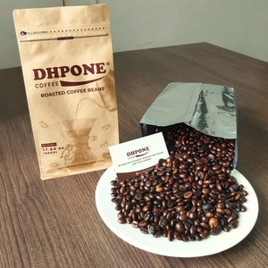 DHPone CF01 100% <b>Robusta</b> AA Grade Bold Roasted <b>Coffee</b> <b>Beans</b> From Gia Lai Vietnam 500g Zip Bag - Product Image 5