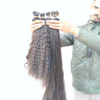 Extensions de cheveux 100% humains bouclés, Extensions de cheveux russes bruts, Micro maillons, vente en gros
