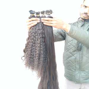 ขายส่ง100% มนุษย์ผมหยิก I ปลายต่อผมดิบรัสเซียผมไมโครลิงค์ส่วนขยาย Itip - Product Image 5