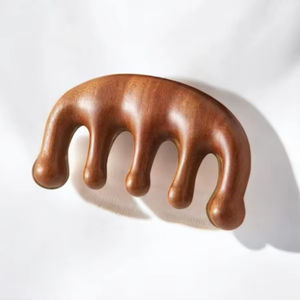 Custom Logo Polished Durable Wooden Massage <b>Hair</b> Comb Handmade Natural Wood <b>Scalp</b> <b>Massager</b> for Professional Salon Use - Product Image 1