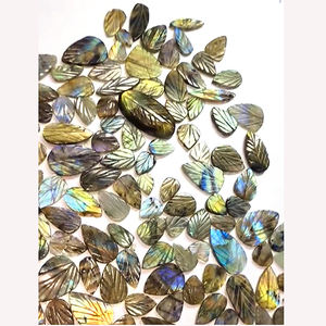 1390แกะสลักใบไฟลาบราดอไรต์ธรรมชาติขนาด19-36มม. จำนวน205ชิ้น - Product Image 1