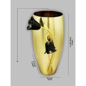 Jarrón de Metal de Diseño Escultural para una Decoración del Hogar Única y Centros de Mesa Florales Impresionantes con un Estilo Artístico Moderno - Product Image 3