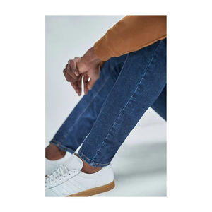 Jeans droits de haute qualité pour hommes, sur mesure, taille mi-haute, denim lavé, coupe slim, écologiques - Product Image 6