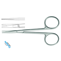 Ciseaux de Stabilisme en Acier Inoxydable de Haute Qualité, à Bout Rond / Émoussé, Droits, Longueur 11,5 cm, Instruments Chirurgicaux