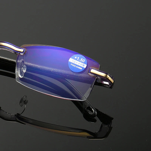 Gafas de Lectura sin Marco con Corte de Diamante y Logotipo Personalizado a la Moda, con Luz Anti-Azul y Lentes <span class=keywords><strong>Progresivos</strong></span> para Hombres y Mujeres - Product Image 3