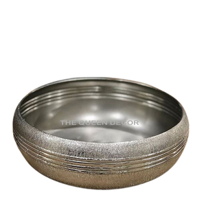 Cuenco decorativo de metal de aluminio de forma redonda para fiestas, impreso acabado brillante, pulido, nuevo y elegante, el último estándar - Product Image 6