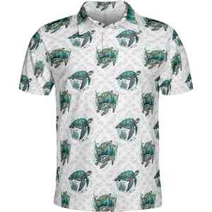 Polo en coton piqué pour homme, coupe décontractée, impression de logo, vente en gros, vêtements de golf, vêtements de bureau - Product Image 3