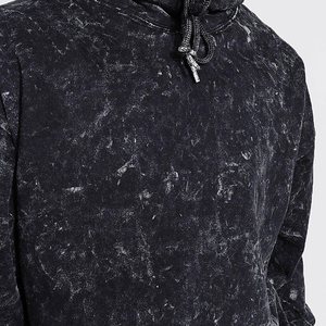2025 haute qualité 100% coton lavé à l'acide à capuche haute rue série lavage pull pierre lavé Vintage à capuche pour homme - Product Image 5