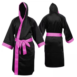 Professional Custom Made Color Satin <b>Boxing</b> Gown With Hood Martial Arts Wear <b>Boxing</b> <b>Robe</b> Best Price <b>Boxing</b> <b>Robes</b> - Product Image 3