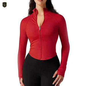 Breathable Fitness Wear Women Gym <b>Jackets</b> Slim Fit Zip Up <b>Lightweight</b> Training <b>Running</b> Workout Activewear Wholesale <b>Jacket</b> - Product Image 5