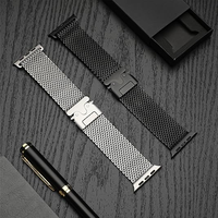 Boucle en maille de titane milanais chaude avec boucle de style parachute pour bracelets de montre Apple IWatch Ultra 2 Series 10 9 8 7 6 SE 5 4 3