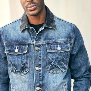 Veste en jean classique d'hiver pour hommes, vente en gros, confortable, personnalisable, OEM, respirante, coupe-vent, chauffante, avec poches boutonnées - Product Image 5