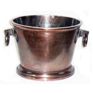 Cubo de bebida redondo de acero inoxidable de galón clásico para el hogar, enfriador de vino de bebida de Metal de acero inoxidable con mango colgante - Product Image 5
