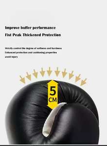 Guantes de Entrenamiento de MMA de Cuero PU Cómodos, Más Vendidos, Logotipo Personalizado, Venta Directa de Fábrica para Entusiastas de las Artes Marciales y el Boxeo - Product Image 3