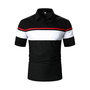Custom Men's Jersey Polo Shirt with Short Sleeve Cut and <b>Sew</b> Panel in Multiple Solid Colors Custom Design and Logo - Product Image 4