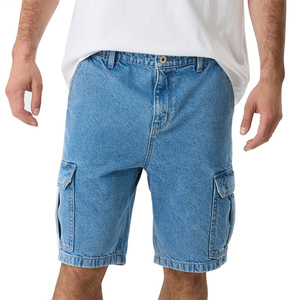 Short en jean décontracté pour homme de bonne qualité, été, écologique, respirant, coupe ample, léger, avec poche avant et arrière - Product Image 1