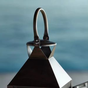 Lanterne à bougie en métal noir de style antique avec verre pour la décoration de la maison et du jardin, lanternes de table et de sol - Product Image 3