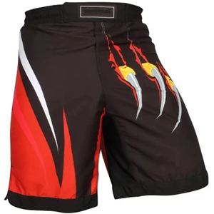 High Quality Custom Logo Printing Elastic Waist Polyester MMA Grappling Training <b>Shorts</b> Breathable Comfortable Quick Dry Made - Product Image 1