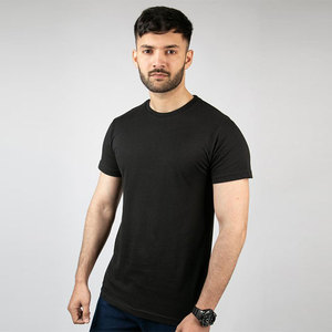 Chemises en polyester ajustées vierges personnalisées T-shirt de fitness à col rond à séchage rapide - Product Image 3
