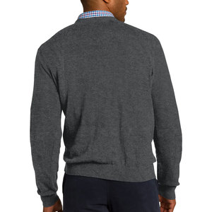 Suéter de punto para hombre Suéteres elegantes de manga larga con cuello en V - Product Image 5