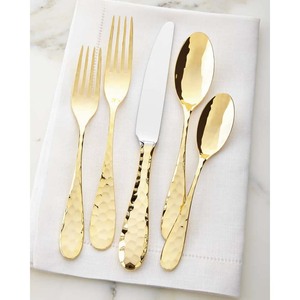 Personalizar largo plano único mango de acero inoxidable plata espejo pulido cuchara tenedor y cuchillo Uso de boda juego de cubiertos - Product Image 6