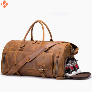 Sac de voyage Weekender en cuir véritable personnalisé en gros Duffle de nuit Gym Duffle avec options d'usine - Product Image 3