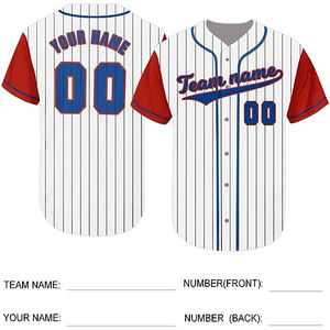 Maillot de baseball personnalisé bicolore pour hommes, femmes, enfants, grandes tailles, chemise à boutons fendus avec nom et numéro brodés - Product Image 4