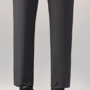 Personalizable de los hombres de cintura media de peso pesado Formal estilo vestido pantalón 100% algodón gris transpirable tela de lona de alta calidad OEM - Product Image 3