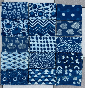 Serviettes bleu indigo 100% coton ensemble de serviettes de mariage Style Boho nappe réutilisable serviettes imprimées assorties - Product Image 5