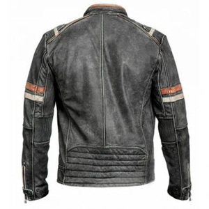 ¡Novedad de 2025! Chaqueta de cuero de motorista para hombre, fabricante al por mayor, chaqueta de moto de cuero de vaca de estilo lujoso para hombre - Product Image 2