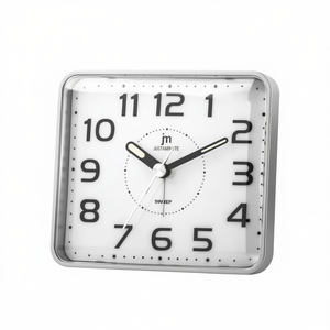 Reloj Despertador Plateado JUSTAMINUTE JA7081S con Función de Repetición para Escritorios y Mesas, Diseñado para Lowell - Product Image 2
