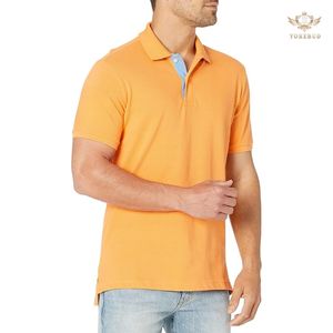 Polo à manches courtes de la meilleure qualité pour hommes, coupe ajustée, décontracté, été, mode OEM BD, vente en gros de couleurs contrastées avec motif uni - Product Image 6