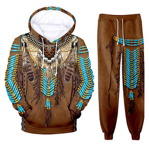 Ensemble de survêtement pour homme, dernier design, 100% coton, hiver, décontracté, manches longues, à capuche, imprimé par sublimation, lourd, respirant, uni - Product Image 1