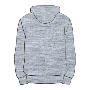 Sweat à capuche unisexe d'hiver gris clair en polaire avec imprimé lettres grecques, poche avant, poignets côtelés, logo personnalisé Wearx, 100% fibre de bambou - Product Image 5