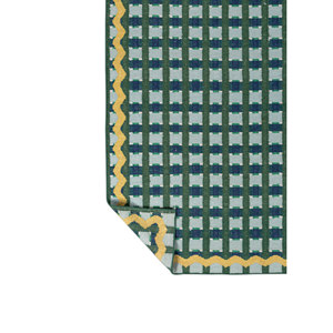 Alhambra Green Flat Weaves Wool <b>Rugs</b> ADWL-13293 for Home Use Living Room Decorations Hallway Rectangle for Bedroom Use-Jute <b>Rug</b> - Product Image 5