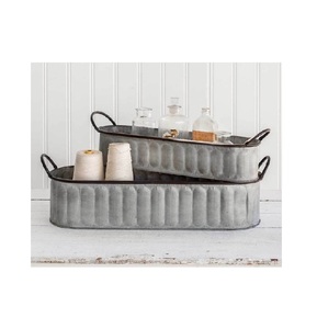 Maceta de flores decorativa para exteriores de Metal galvanizado negro para decoración de jardín de hogar y Hotel, maceta y maceta de diseñador - Product Image 4