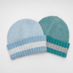 Gorro de calavera de punto de invierno para exteriores, gorro con puños acanalados con estilo suave de doble tono para un aspecto cálido a la moda - Product Image 6